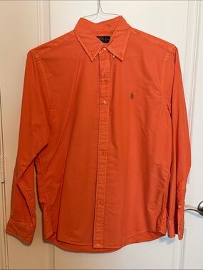 Polo by Ralph Lauren Men's Orange Button-Down Shirt